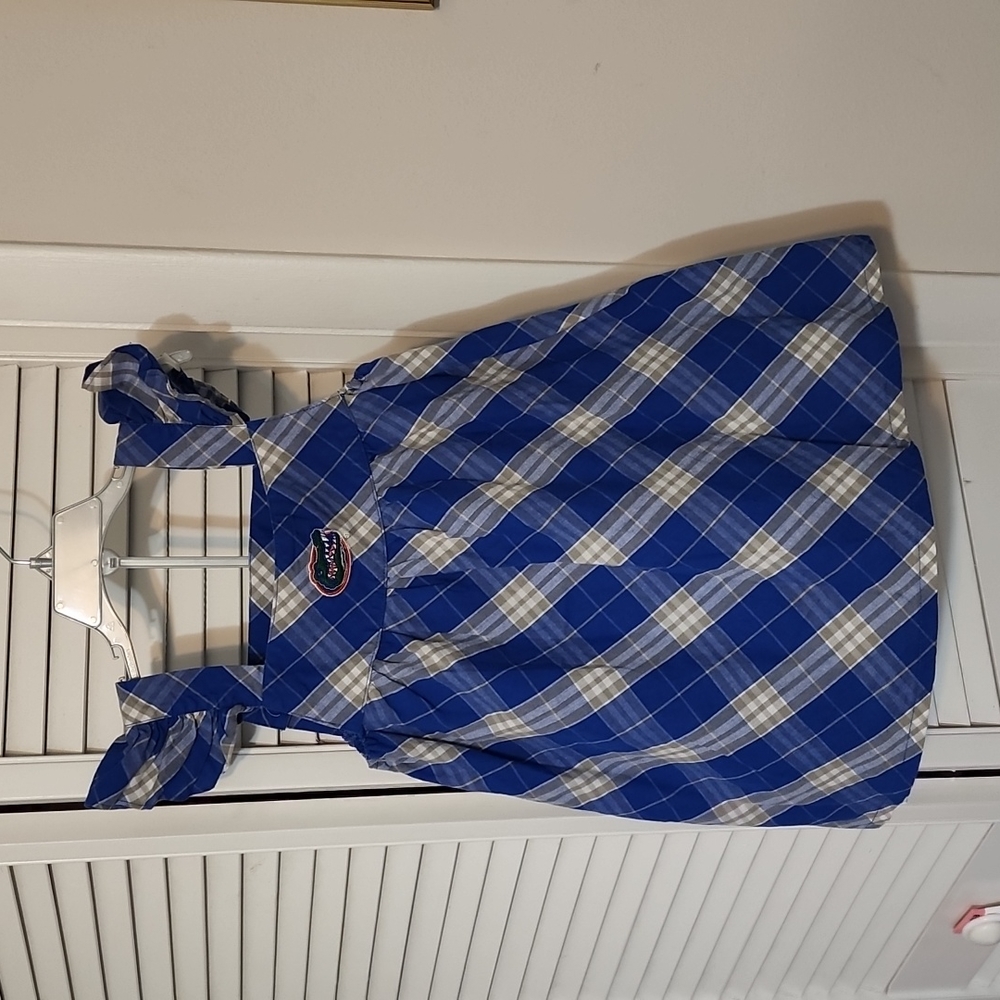 Florida Gators Blue Plaid Dress with Matching Bloomers, Size 4T